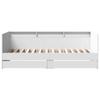 Daybed with Drawers (Without Mattress) White 90 x 200 cm