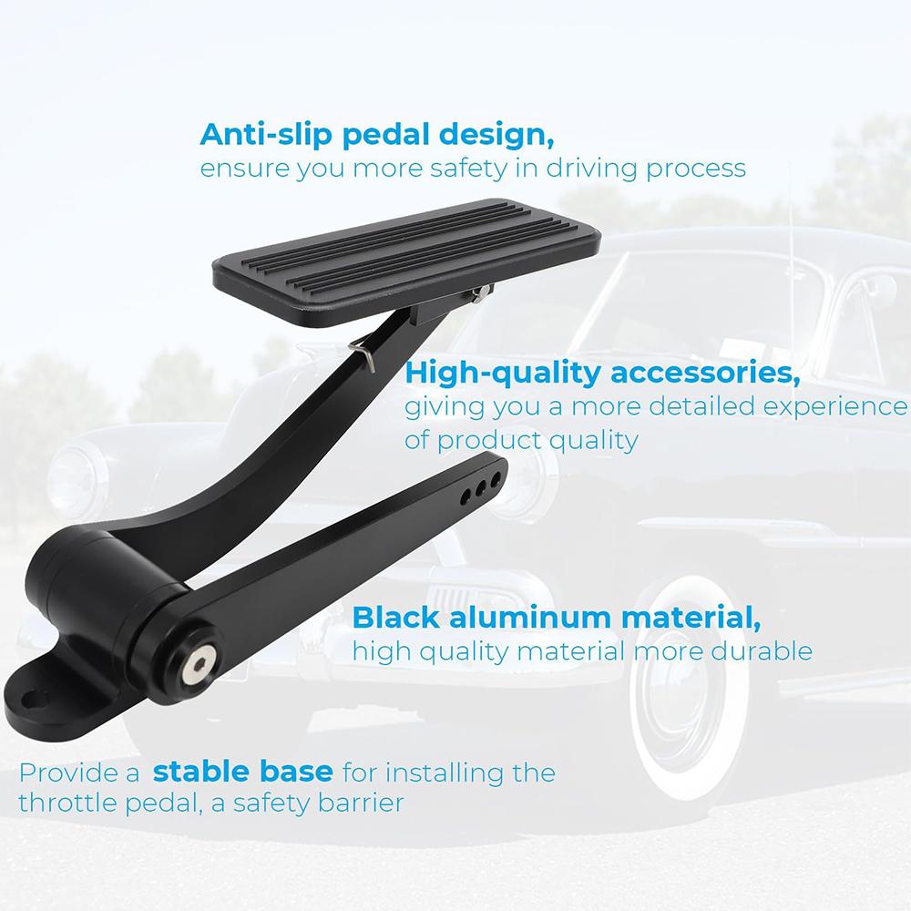 Aluminum Throttle Pedal For Chevy Ford, Black