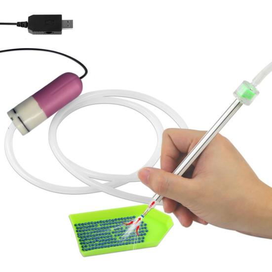 

Vacuum Diamond Art Pen Electric Diamond Placement Tool Wax-Free USB Powered Diamond Art Vacuum Pen for DIY Diamond Art Craft фиолетовый