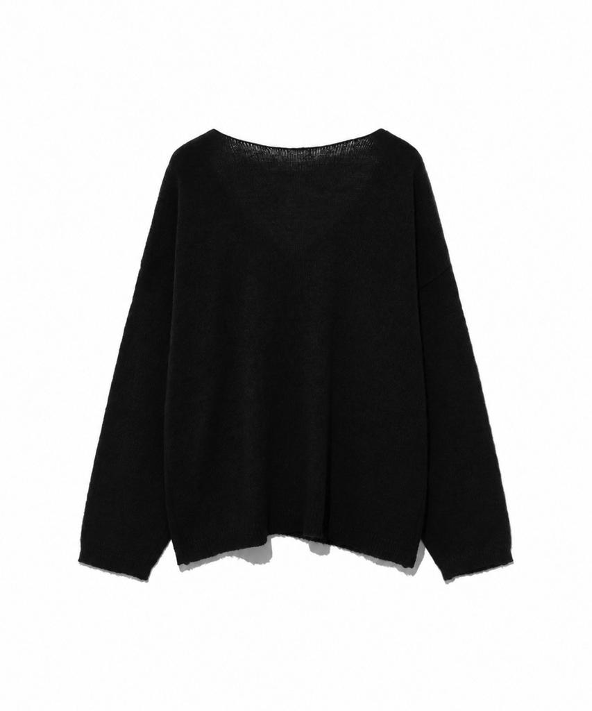 MOAA Sheer Loose V-Neck Knit (Ivory)