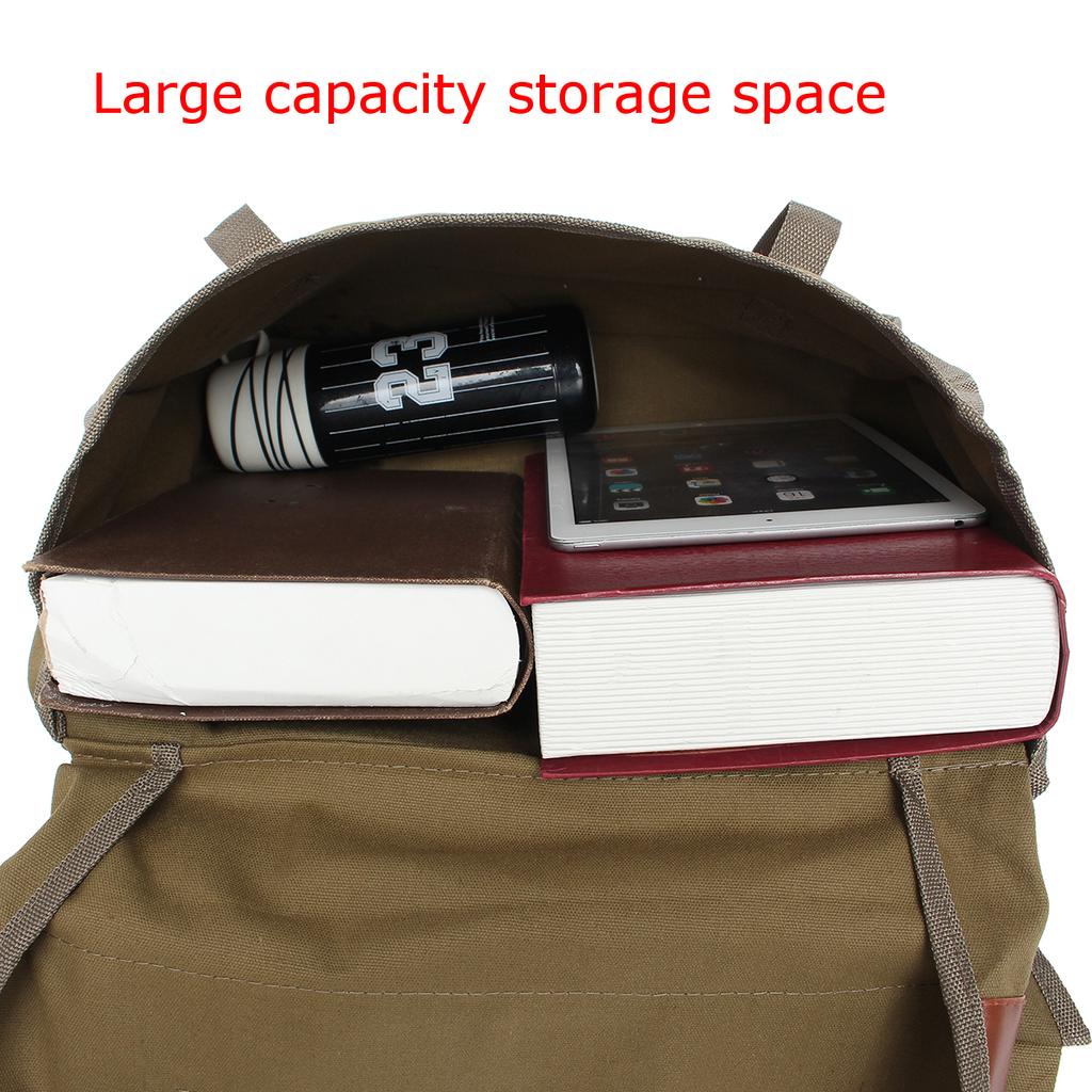 Canvas Motorcycle Saddle Bags Large Capacity Storage Space Equine Back Pack