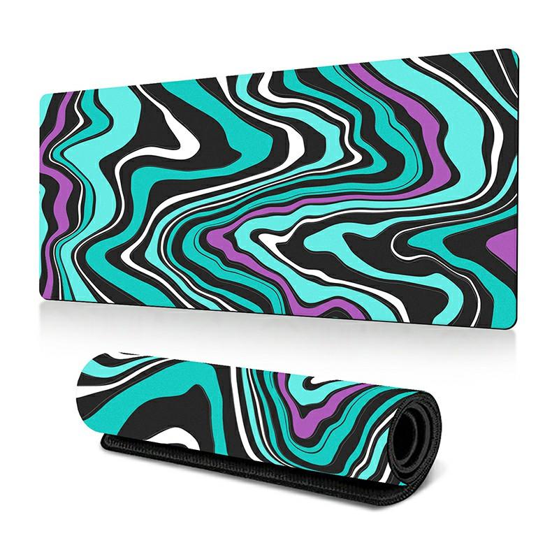 300x700x3mm Anti-Slip Desk Mouse Mat Abstract Fluid Pattern Mouse Pad P