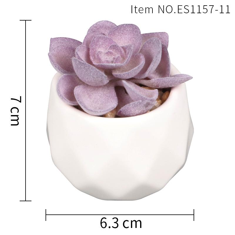 Purple Fake Succulent Potted Plant Simulation Succulent Plant Mini Fake Flower Small Bonsai Store Decoration Home Decoration