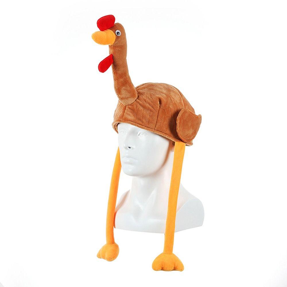 Cute Plush Turkey Caps Creative Roleplaying Photo Cap  Party Costume Accessories