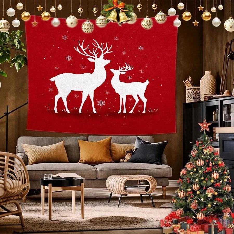 Mum Christmas Tapestry Background Cloth Hanging Cloth Bedroom Bedside Decorative Wall Cloth Rental Dormitory Tapestry