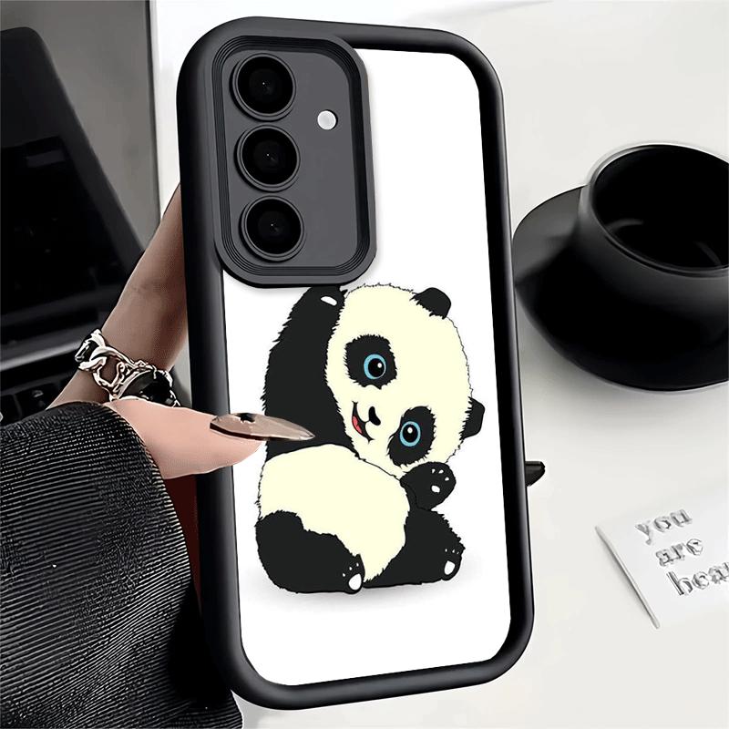 Phone Case for Samsung Galaxy S26 S25 Ultra S24 FE Cute Cartoon Panda Shell S23 Plus S22 + S21 S20 5G Soft Silicone Funda