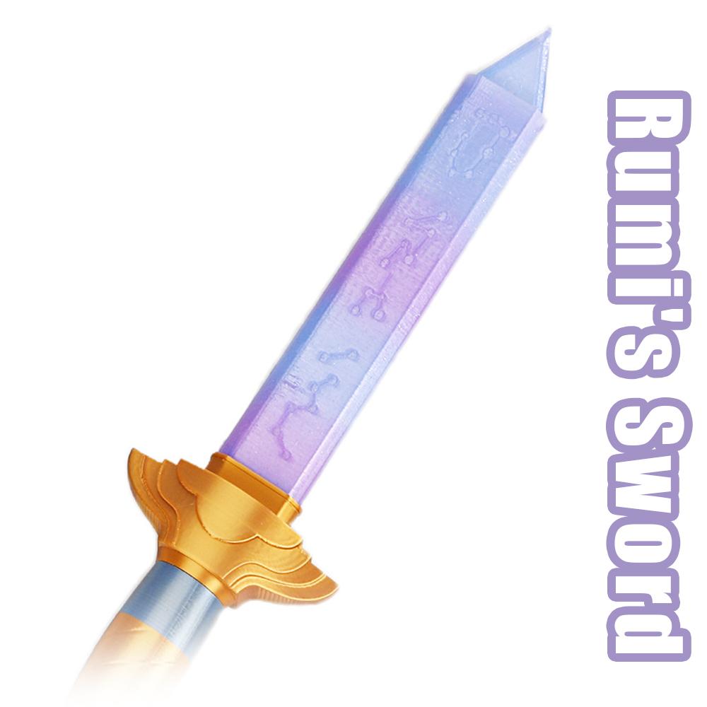 Rumi Cosplay Long Sword Demon Cartoon Hunters Roleplay Knife Props Halloween Carnival Party Disguise Costume Accessories