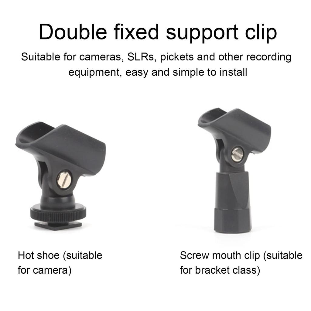 ASHATA Interview Microphone Condenser Hot Shoe Clip Sponge Sleeve DSLR Video iOS Android Cameras
