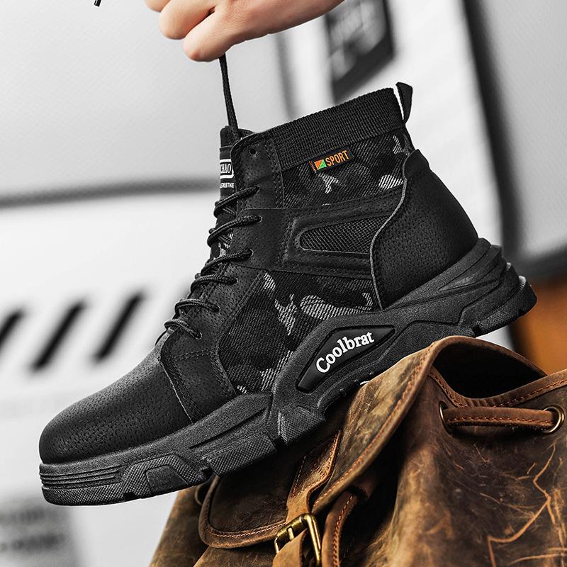 

Ботинки Martin мужские осенние высокие британские пустынные камуфляжные рабочие ботинки мужские спортивные водонепроницаемые и износостойкие рабочие ботинки 39