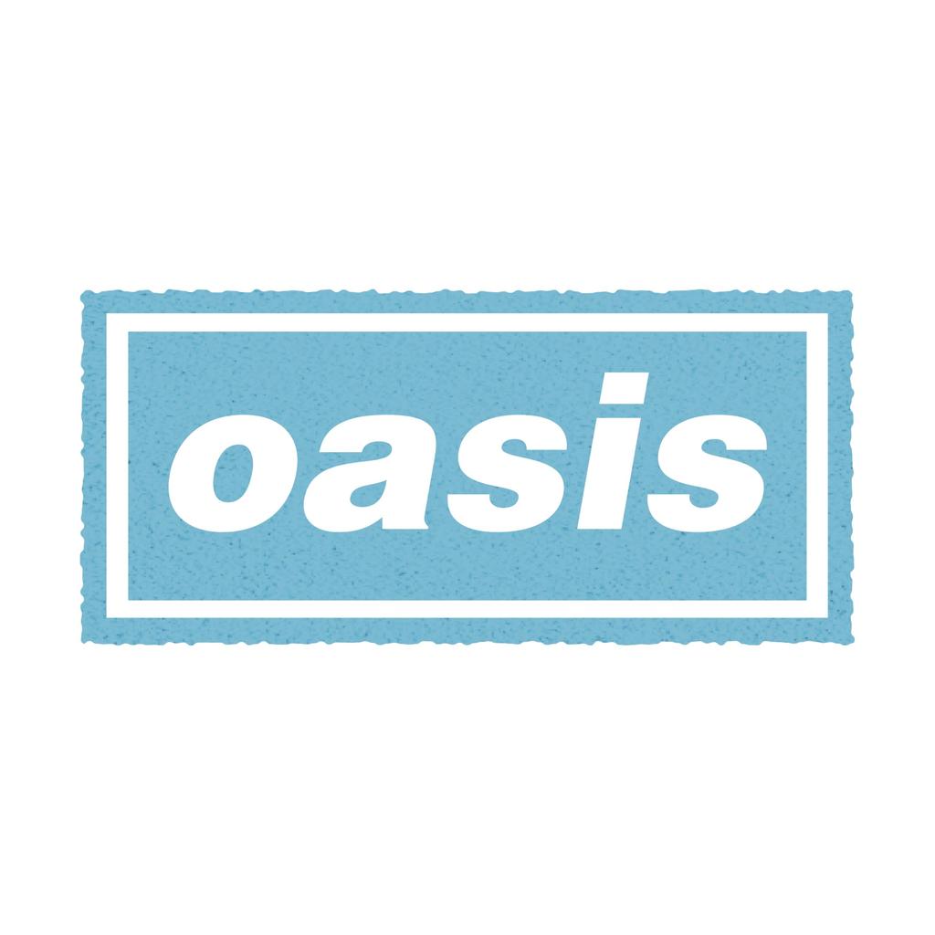 [Amazon.co.jp Exclusive] Official Oasis Merchandise Rug, Light Blue