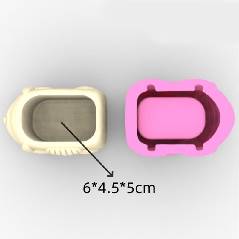 3D DIY Flower Pots Mold Silicone Concrete Mold Animal Car Shape Silicone Vase Molds for Crafting Concrete Candle Holders