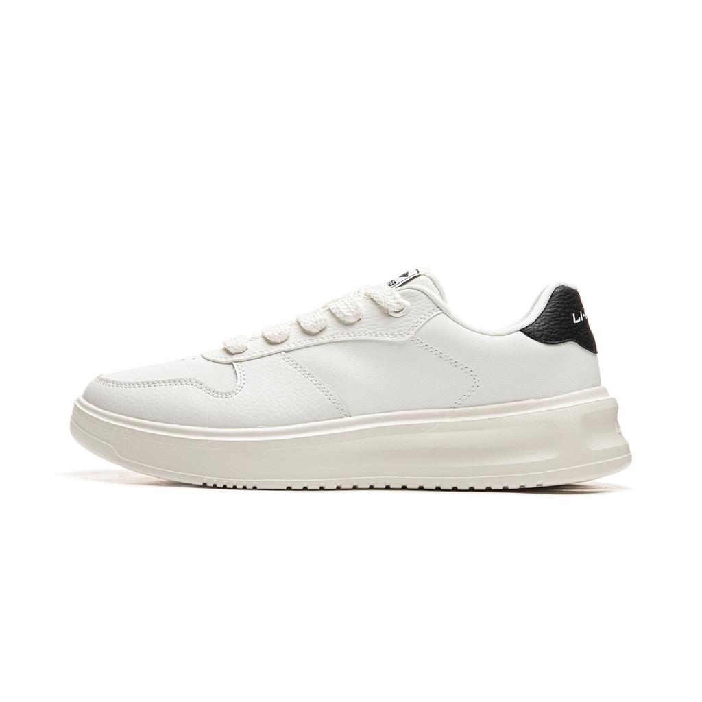 New LiNing Sky Cloud Anti Slip And Wear Resistant Breathable Low Top Skateboard Shoes Men's White Black AGCU319-3