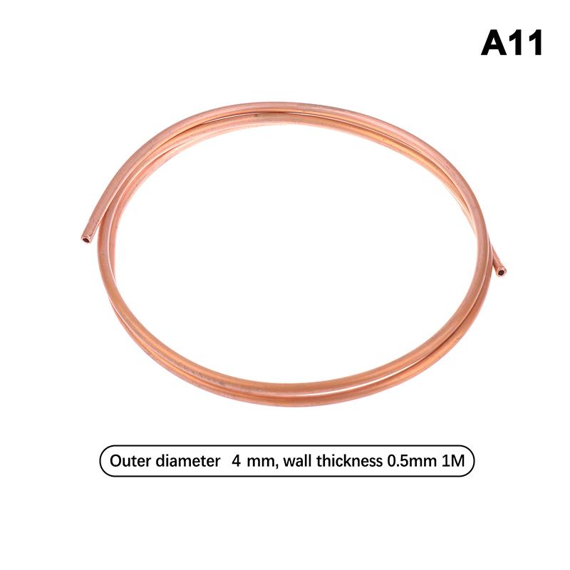 1Meter Copper Soft Copper Tube Coil Od 1.6~5.0Mm Id 0.5~1.0Mm Pure Coppers Wire Pipe Airs Conditioner Cooling Diy Crafts