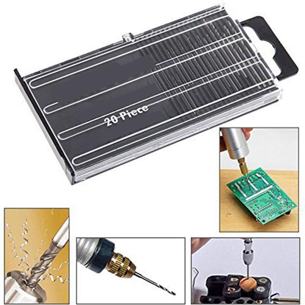 Precision HSS Spiral Drill Bits (20Pcs Set) for Jewelry Making and Watch Repair