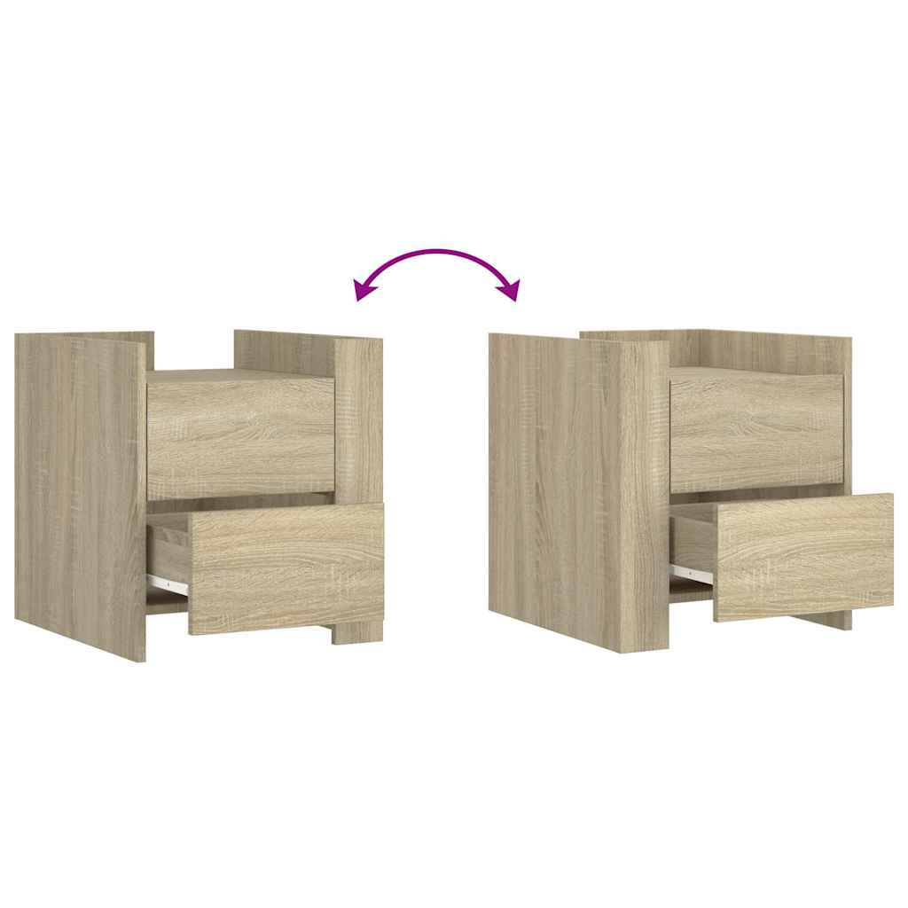 Nightstand Sonoma Oak 45x50x50 cm Particleboard