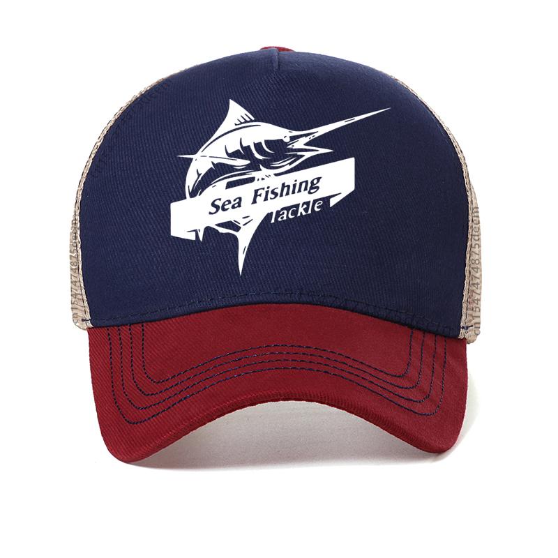 Fashion Men's Sea Fishing hat summer Breathable Casual Baseball Cap 3D Fish Print Hip hop hats men outdoors fishing Luya caps