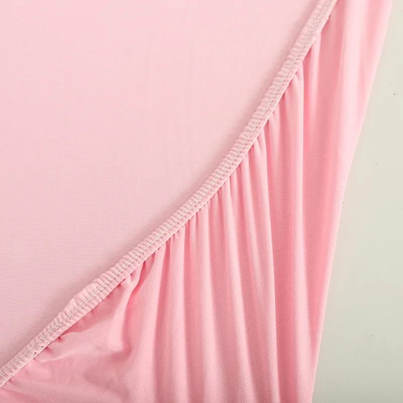 Elastic Square Tablecloth Cocktail Fitted Spandex Stretch Rectangle Table Covers Caps Solid Color Table Topper 4 Size