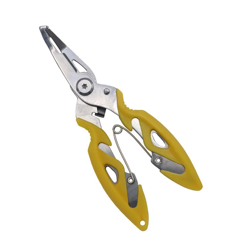 Stainless Steel Multifunctional Bent Nose Fishing Pliers with Scissors and Dyneema Line Cutter