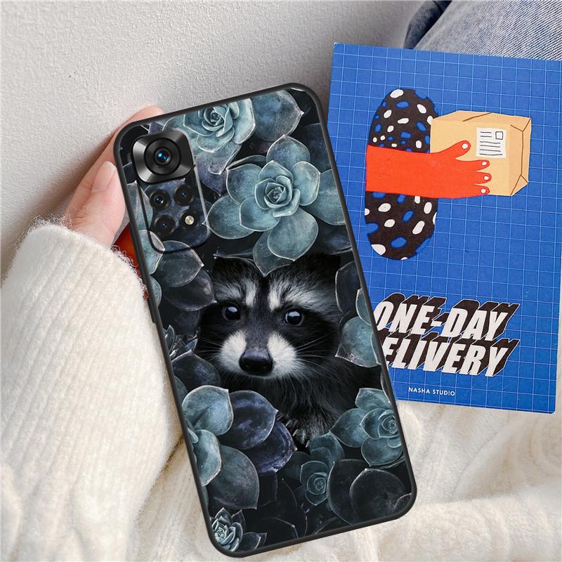 

Cartoon Raccoon Kawaii Funda For Xiaomi Redmi Note 11 9 10 12 13 14 Pro 9S 10S 11S 12S Redmi 13C 10C 12C 14C Case Redmi Note 14 Pro 5G