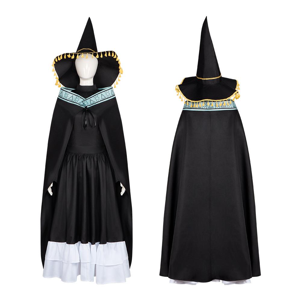 Cosplay pointed hat magic workshop cos suit coco coco black magic dress cosplay halloween costume