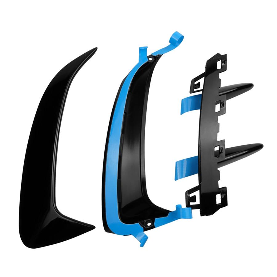 Black Rear Bumper Side Canards For 19-22 Benz W177 A160 - A250 A35 AMG Hatchback