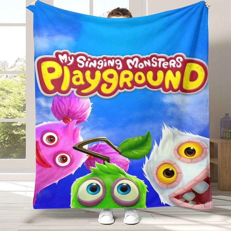 Music Game My Singing Monsters Flannel Blanket,Ultra Soft Warm Plush Throw for Home Bedroom Bed Sofa Cover Office Camping Picnic