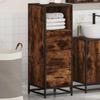 Bathroom Cabinet Smoked Oak Finish 35 X 37.5 X 100 Cm Particleboard