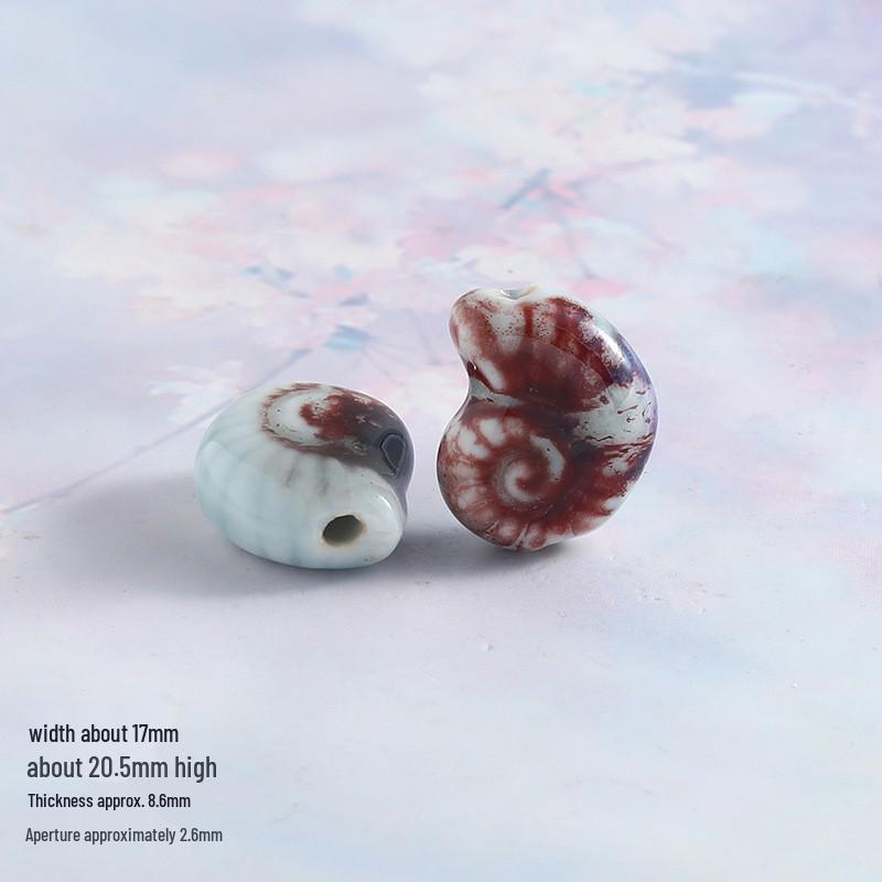 High-Temperature Ceramic Snail & Marine Animal Beads for DIY Jewelry & Clothing Accessories