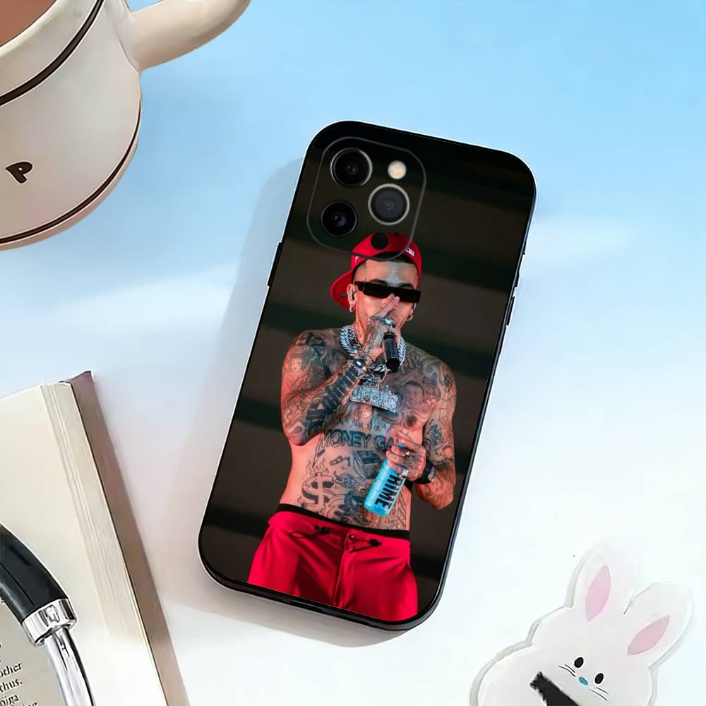 Singer Sfera E-Ebbasta Phone Case For iPhone 17, 16,15,14,13,12,11 Plus,Pro Max, Others Soft Black Cover