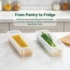 Sealed Refrigerator Storage Box Fresh Keeping Clear Food Container BPA Free for Kitchen Fridge Organization