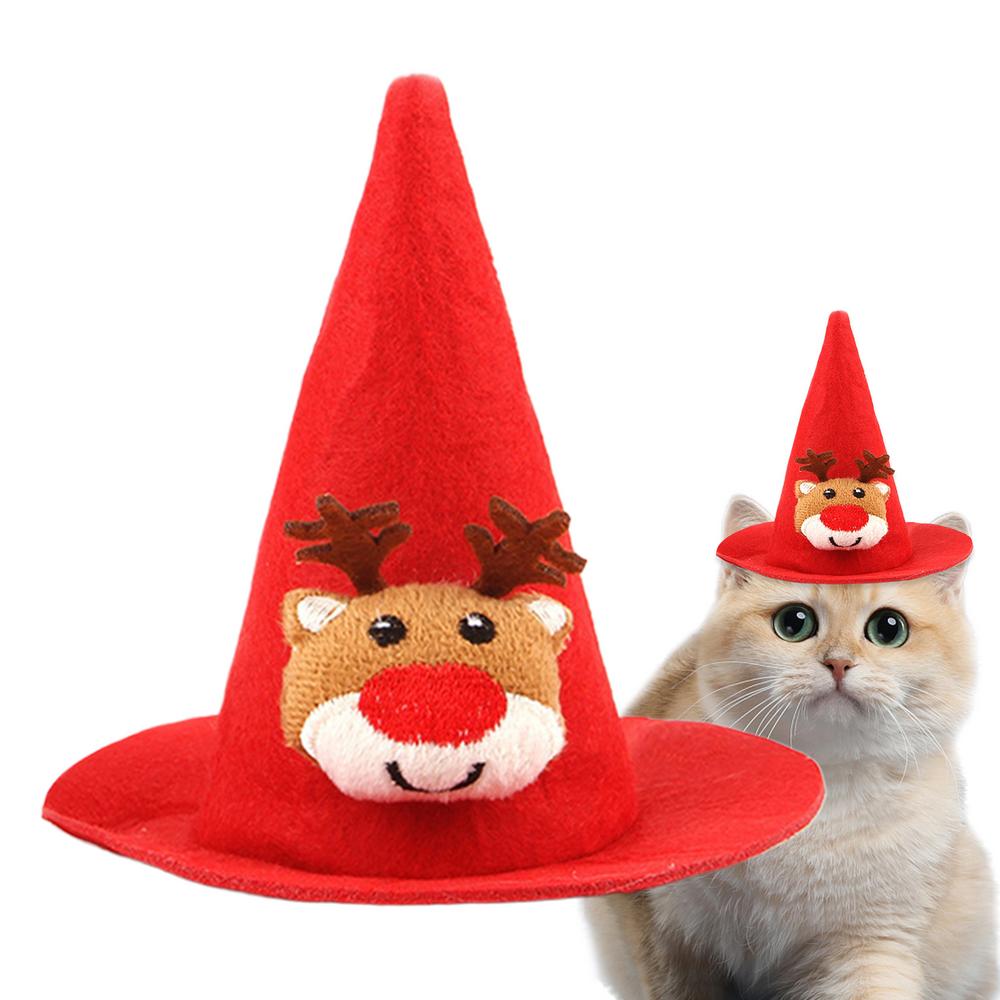 Christmas Pet Hat Funny Festive Warm Headwear Pet Festive Outfit Winter Hat For Celebration Party Winter Event Photoshoot