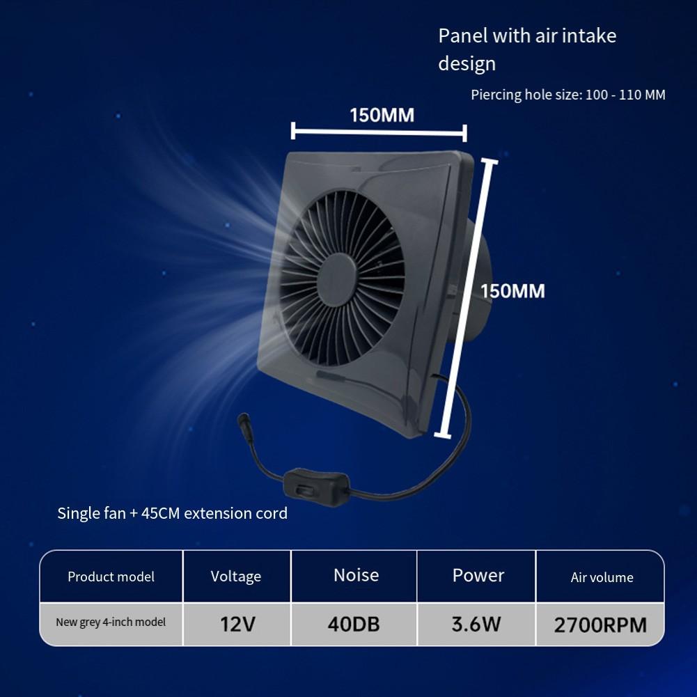 12V DC Fan Industrial Exhaust Fan Solar Exhaust Fan