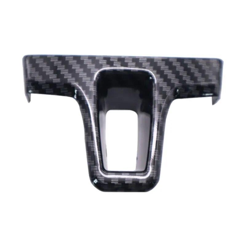 ABS Carbon Fiber Texture Steering Wheel Cover Bottom Frame Trim For VW Golf 6 MK6 Passat B7 Jetta Sharan Eos CC Caddy Touran