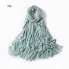 % rayon pleated solid color human cotton two-end beard bag headscarf female, new breathable soft scarf