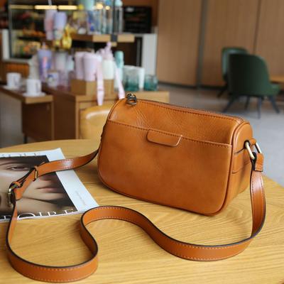 Cowhide Women's Bag Single Shoulder Crossbody Women's Bag Fashionable Portable Practical Versatile Simple