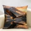 AMERICAN BALD EAGLE Wildlife Cushion Cover Durable Hypoallergenic Organic Linen Pillow Cover Short Size Washable Skin-Friendly