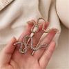 2pcs Elegant Snake Shape Hair Clips for Women Stylish Metal Hairpin Side Bangs Holder Trendy Headwear Accessories