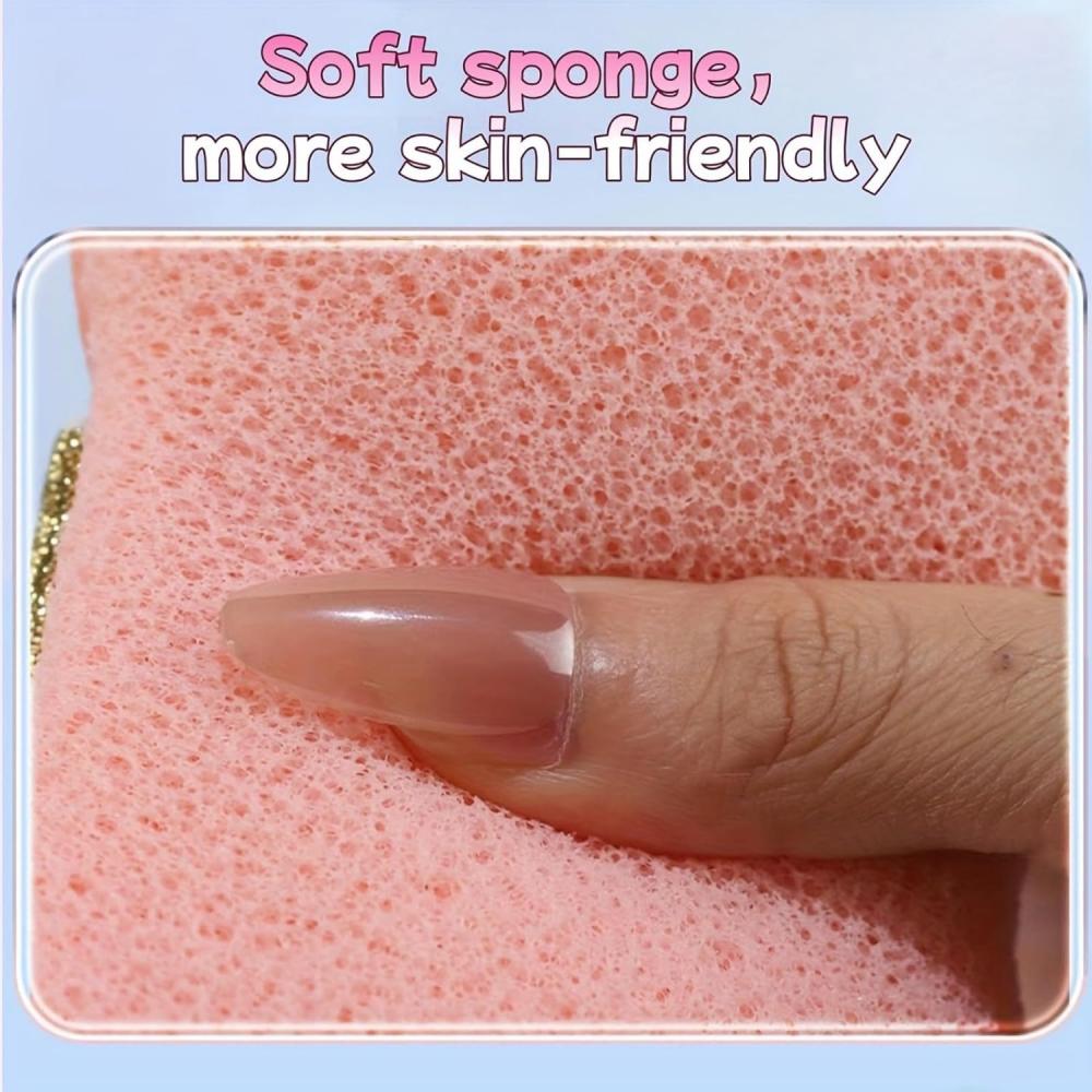 Bath soap sponge, deep cleansing bath tool exfoliating body bath sponge, with soap bag and wristband, unisex bath products