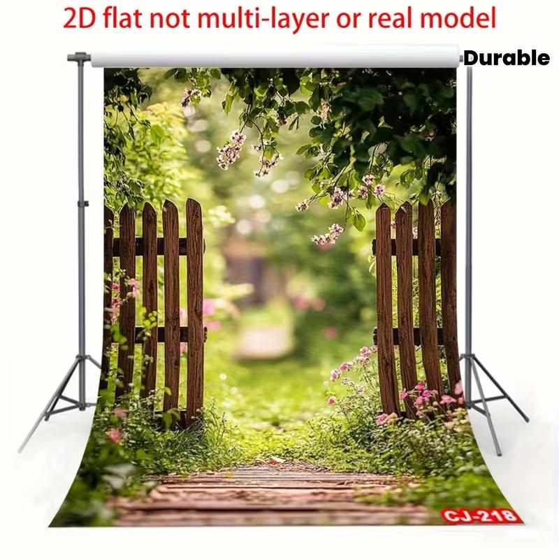 

2D Natural Greenery Garden Gate Background for Newborn & Children Photography 47.2x31.5inch/120*80cm