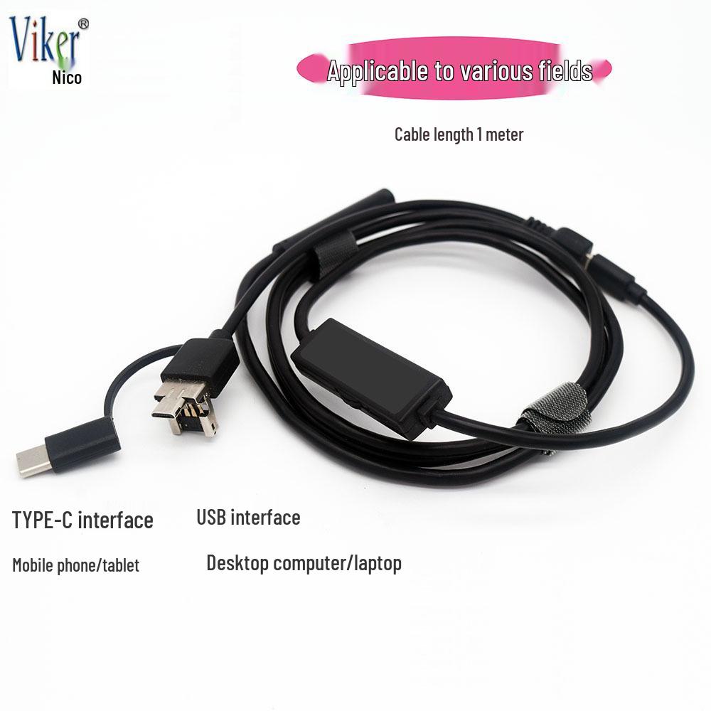 HD Waterproof Endoscope for Android with 1m Tube and 8 LED Lights