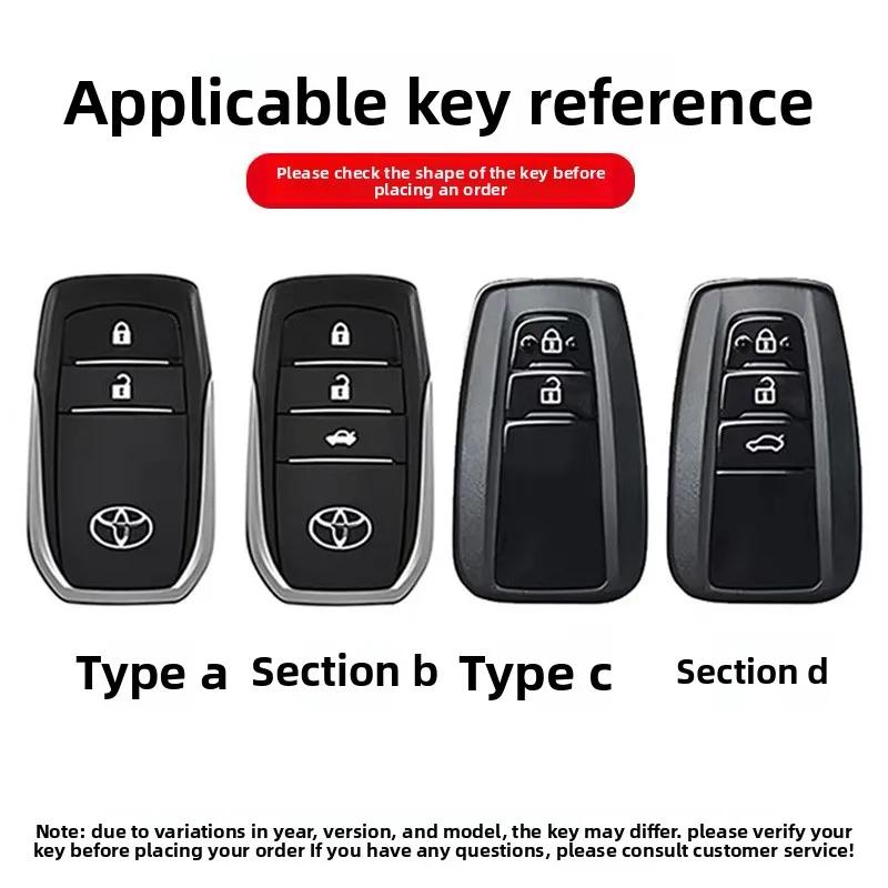 Car Key Cover For Toyota Hilux 2024 Yaris Corolla 2023 Rav4 2021 CHR Revo Auris Innova Highlander Venza Fortune Key Holder WI2