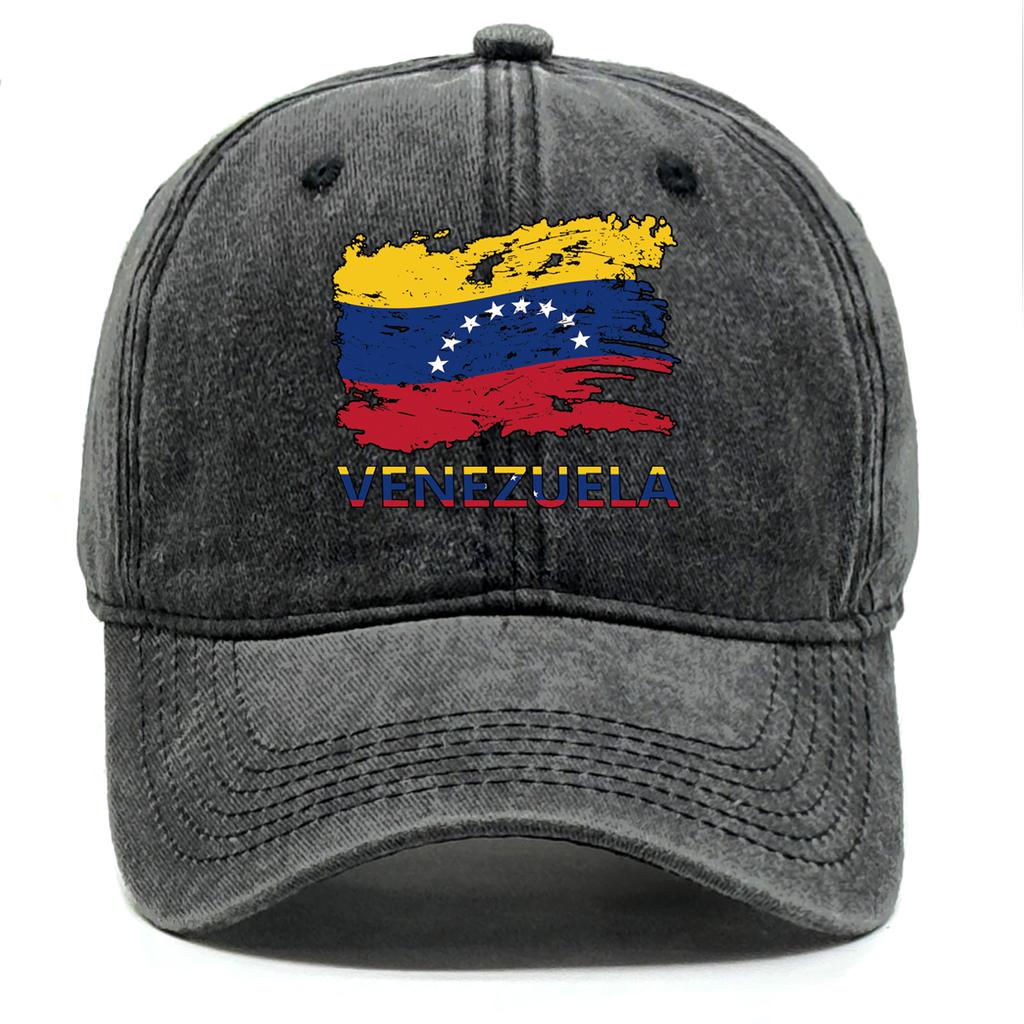 Venezuela Flag Sun Protect Hat Adjustable Strap Solid Color Cotton Outdoor Casual Baseball Cap Unisex Summer Hat Breathable