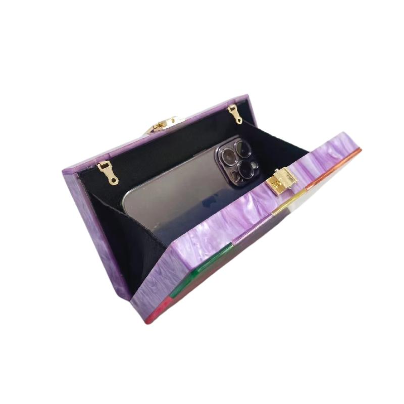 Banquet Evening Bag Acrylic Clutch Crossbody Chain New Wedding Shoulder Patchwork Handbags Women's Handbag Luxury Designer Bags