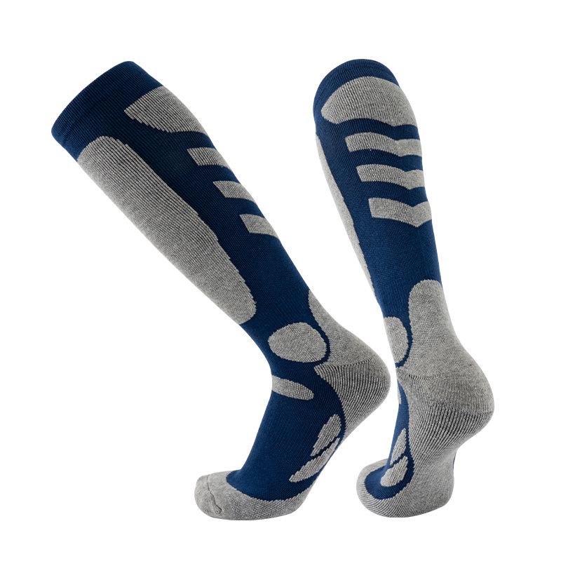 Skisocken Outdoor-Sport: Dickes Frottee, Überknie, Schweißabsorbierend, Warme & Bequeme Wandersocken