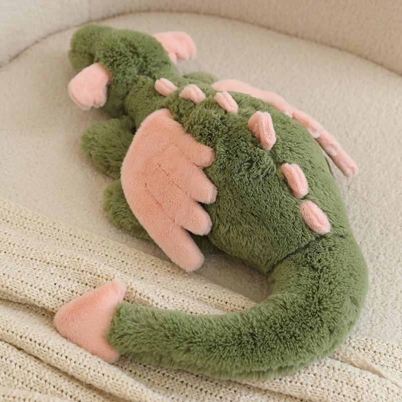 Cartoonfree Plush Dragon Doll With Short Pile Fabric For Playroom Decor