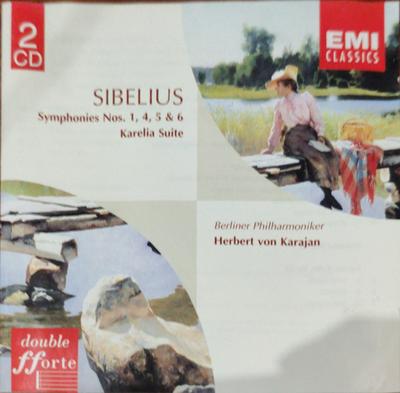 CD JEAN SIBELIUS, BERLİN FİLARMONİ - Senfoniler No.. 1, 4, 5 & 6 ? Karel 724357485821 EMI Classics 2001 Japonya Klasik Kullanılmış