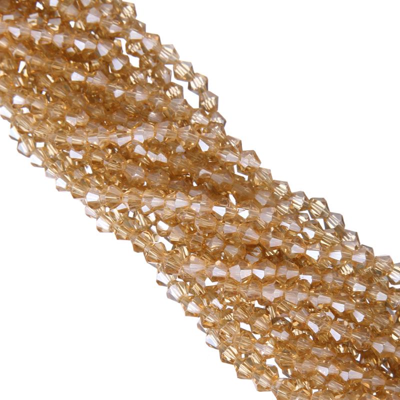 110/220ps Pärlor Glas Facetterad Lös Bicone Smycken Armband Halsband DIY Handgjorda