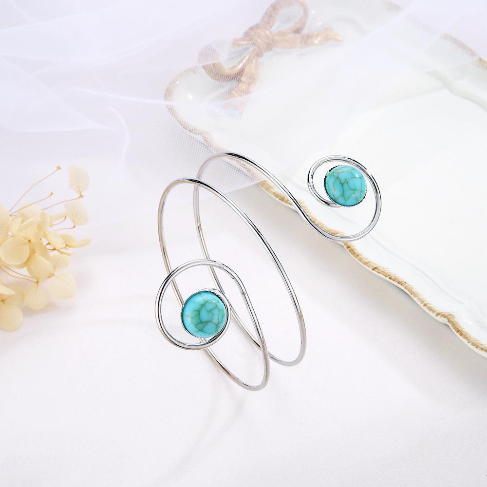 Bohemian Tide Tribe Ethnic Turquoise Arm Chain Women'S Fashion Arm Bracelet, Niche Arm Ring