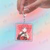 Cute Anime Girl Kasane Teto Keychain Accessories Bag Kawaii Manga Key Ring Chains Jewelry Fans Friends Birthday Gifts