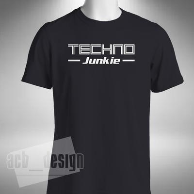 T-shirt Techno Junkie Musica Elettronica Dance Rave Festival Musicale Dalla S alla 5XL